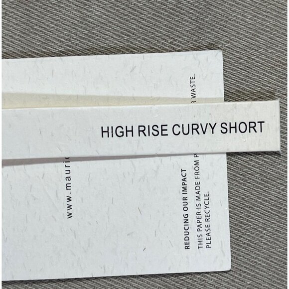 KanCan Womens High Rise Curvy Shorts Size 31 Frayed Hem Khaki - Picture 6 of 6